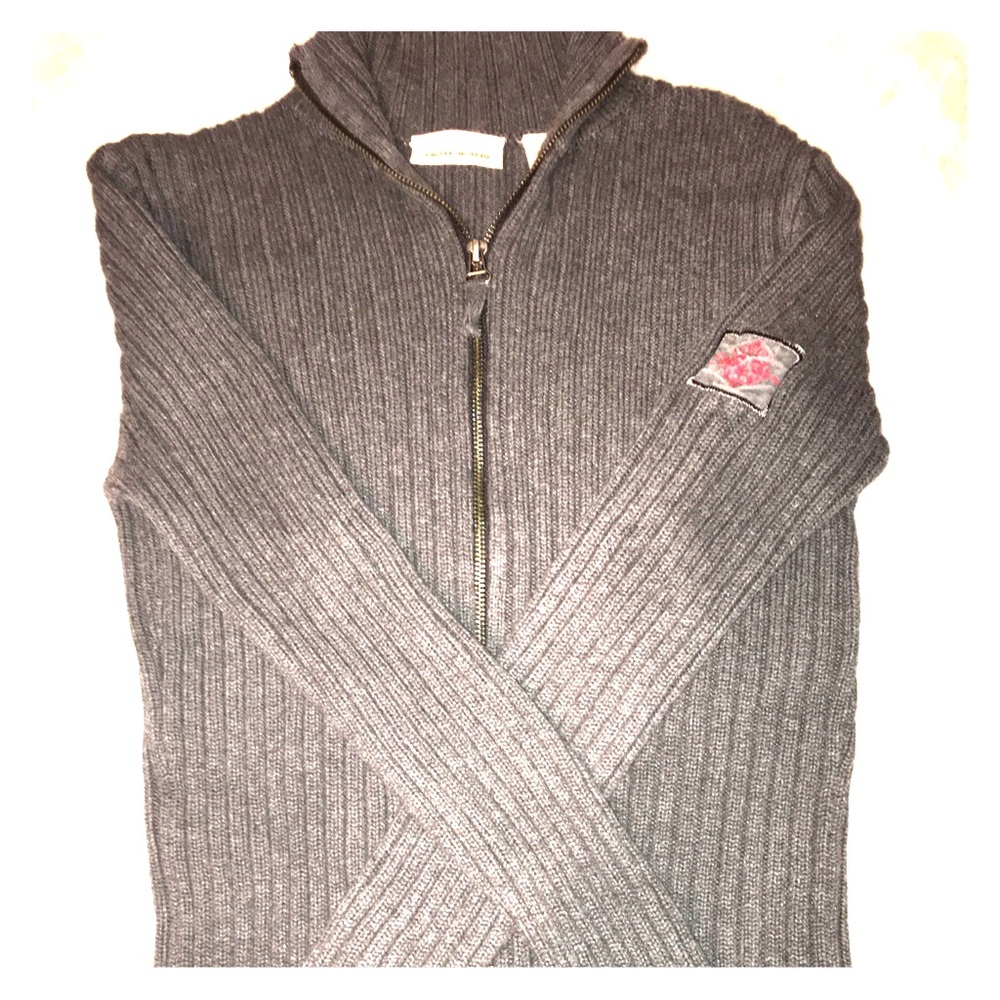 Smoky Grey DKNY Jeans Zip up Sweater